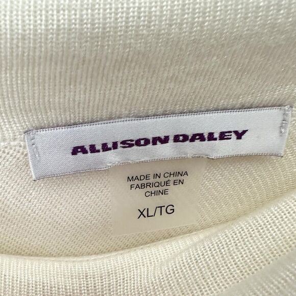 Allison Daley Skirt XL Asymmetrical Cream With Sequins - Picture 2 of 7